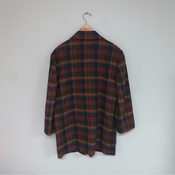 Vintage EastWest Blazer Jacket Women's Size Large Plaid Wool Multicolour Coat - Picture 5 of 8